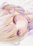  1girl blush highres looking_at_viewer shirohato_nui sideways smile solo violet_eyes 