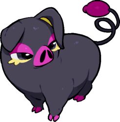  animal_focus closed_mouth commentary_request full_body grey_eyes kawaanago lowres no_humans nostrils oinkologne oinkologne_(male) pig pokemon pokemon_(creature) pokemon_focus solo transparent_background 