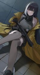 1girl assault_rifle girls_frontline heterochromia long_hair looking_at_viewer ro635_(girls_frontline)