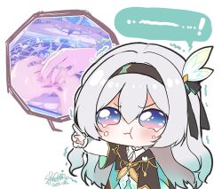 2girls :t as_i&#039;ve_written_(honkai:_star_rail) black_hairband chibi crying cyrene_(honkai:_star_rail) cyrene_(ripples_of_past_reverie)_(honkai:_star_rail) firefly_(honkai:_star_rail) gradient_hair hairband honkai:_star_rail honkai_(series) jealous jewelry multicolored_eyes multicolored_hair multiple_girls pointing pout ring sakurano_ru signature simple_background solo_focus tagme trailblazer_(honkai:_star_rail) wedding_ring white_background white_hair