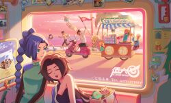  absurdres bird cat character_request chicken chinese_text cola_(scissor_seven) dai_bao_(scissor_seven) eleven_(scissor_seven) flag food he_dachun_(scissor_seven) highres ice_cream manjusaka_(scissor_seven) motor_vehicle motorcycle music non-web_source official_art scissor_seven seven_(scissor_seven) singing sleeping sunset thirteen_(scissor_seven) 