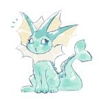  absurdres commentary english_commentary full_body highres miyeaow no_humans open_mouth pokemon pokemon_(creature) simple_background solo vaporeon white_background 