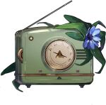  blue_flower eye_of_providence flower leaf ms._radio no_humans object_focus official_art radio radio_antenna reverse:1999 runes tachi-e third-party_source transparent_background 