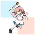  akagaminanoka cosplay fuuen_(akagaminanoka) hat hishaku ladle murasa_minamitsu murasa_minamitsu_(cosplay) mystia_lorelei pink_hair sailor sailor_collar sailor_hat sailor_suit short_hair solo thighhighs touhou wings 