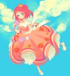  bitikara cherry cloud crown fish flower food fruit nino_(arakawa) pink_hair princess solo venus_to_jesus 