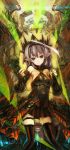  absurdres ahoge bad_id breasts brown_hair fingerless_gloves gloves hairband highres lm7_(op-center) op-center original pointy_ears skirt solo thigh-highs thigh_strap thighhighs zettai_ryouiki 