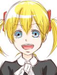  :d artist_request bad_id blonde_hair blue_eyes bow child mc_(ysb2057) open_mouth smile solo stella_(arakawa) twintails 