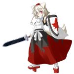  alternate_weapon highres inubashiri_momiji shield solo sword touhou transparent_background weapon yu-ves 