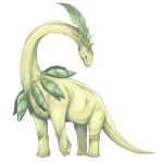  bayleef brachiosaur dinosaur inumimi_moeta pokemon pokemon_(creature) realistic 