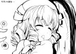  drill_hair drooling hat incoming_poke luna_child monochrome sleeping star_sapphire sunny_milk tes_&amp;_naoto touhou 