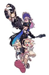  :> animal_ears black_dress black_hair blonde_hair blue_eyes blue_hair crop_top dog_ears dog_tail dress fangs fuwawa_abyssgard fuwawa_abyssgard_(1st_costume) gattai grey_hair headphones headphones_around_neck highres holding holding_microphone holoadvent hololive hololive_english horns koseki_bijou koseki_bijou_(new_year) long_hair lugiavn94 microphone midriff mococo_abyssgard mococo_abyssgard_(1st_costume) mole mole_under_eye multicolored_hair navel nerissa_ravencroft nerissa_ravencroft_(1st_costume) one_eye_closed pacifier pink_eyes red_eyes shiori_novella shiori_novella_(1st_costume) shorts skin_fangs split-color_hair tail very_long_hair violet_eyes virtual_youtuber white_shorts yellow_eyes 