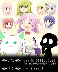  6+girls :3 ^_^ a-q_(madoka_magica) akino_kaede alina_gray anime_coloring aqua_eyes bishie_sparkle black_bow black_bowtie black_vest blue_bow blue_bowtie blue_eyes blue_flower blue_gem blue_hair blue_rose blunt_bangs bow bowtie brooch closed_eyes closed_mouth collared_shirt commentary_request crazy_eyes cropped_torso cross_hair_ornament dress excellentfuyu flower flower_brooch gem green_eyes grey_hair grey_vest hair_between_eyes hair_bobbles hair_bow hair_flower hair_intakes hair_ornament hair_ribbon hair_tie hand_on_own_chin happy high_ponytail imagining jewelry kamihama_university_affiliated_school_uniform leaf_hair_ornament light_blush long_hair magia_record:_mahou_shoujo_madoka_magica_gaiden magical_girl mahou_shoujo_madoka_magica mahou_shoujo_madoka_magica_magia_exedra misono_karin mizuna_girls'_academy_school_uniform multiple_girls namae_(magia_exedra) nape_braid neck_ribbon nighthawk_(madoka_magica) open_mouth orange_bow orange_eyes pink_bow pink_bowtie pink_eyes pink_hair ponytail purple_dress purple_hair purple_ribbon raised_inner_eyebrows red_bow red_bowtie red_hair red_sailor_collar ribbon rose sailor_collar sakae_general_school_uniform school_uniform shirt shirt_under_dress sidelocks smile star_(symbol) star_hair_ornament takarazaki_school_uniform tamaki_iroha tareme tatsuki_asuka togame_momoko tongue tongue_out translation_request triangle_mouth tsurime two_side_up upper_body vest violet_eyes white_ribbon white_sailor_collar white_shirt yakumo_mitama yellow_background yellow_shirt 