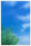  amima_amita artist_name blue_sky clouds cloudy_sky highres leaf no_humans original painting_(medium) scenery signature sky traditional_media tree watercolor_(medium) 