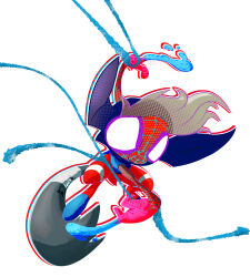  absurdres commentary english_commentary full_body grafaiai highres marvel no_humans paint pokemon pokemon_(creature) pokemon_focus simple_background solo sonic_phillipxd001 spider-man:_into_the_spider-verse spider-man_(series) spider-verse superhero_costume white_background 