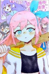  +_+ 2girls aubrey_(faraway)_(omori) aubrey_(headspace)_(omori) aubrey_(omori) baseball_bat blue_hairband bow collarbone commentary_request crying crying_with_eyes_open double-parted_bangs dual_persona forest_bunny_(omori) geldslzcyf59548 hair_between_eyes hair_bow hairband heart holding holding_baseball_bat holding_stuffed_toy jacket long_hair looking_at_viewer mr._plantegg_(omori) multiple_girls nail_(hardware) nail_bat omori open_clothes open_jacket pink_bow purple_hair short-sleeved_jacket short_sleeves sidelocks speech_bubble spoken_heart stuffed_eggplant stuffed_toy tears upper_body violet_eyes white_jacket 