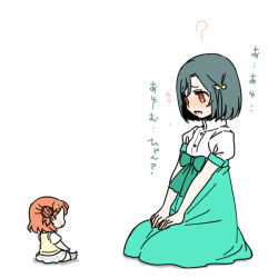  1girl braid bun_with_braided_base character_doll commentary_request doll embarrassed fang green_skirt hair_bun high-waist_skirt link!_like!_love_live! looking_at_doll love_live! love_live!_nijigasaki_high_school_idol_club mifune_shioriko miniskirt nijigasaki_school_uniform open_mouth orange_hair pleated_skirt puffy_short_sleeves puffy_sleeves red_eyes school_uniform seiza shinanoya_(satanicad) shirt short_hair short_sleeves simple_background single_side_bun sitting skin_fang skirt solo summer_uniform sweater_vest translation_request uehara_ayumu virtual_youtuber white_background white_shirt white_skirt yellow_sweater_vest 