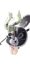 1girl circular_saw corin_wickes long_hair maid twintails zenless_zone_zero