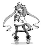  1girl @_@ ahoge animal_ears animal_hood arm_behind_back arm_up blush boots bow crossed_bangs full_body greyscale hair_bow highres hood hoodie horse_ears horse_girl horse_tail kuroneko_(kuroneko3zizi) leggings long_hair looking_at_viewer monochrome nail_polish open_mouth pointing pointing_at_self rabbit_hood shadow sharp_teeth sidelocks simple_background solo standing straight-on striped striped_bow stuffed_animal stuffed_rabbit stuffed_toy tail teeth twin_turbo_(umamusume) twintails umamusume upper_teeth_only v-shaped_eyebrows very_long_hair white_background 