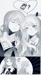  >_o ... 5girls anger_vein animal_ears bang_dream! bang_dream!_it's_mygo!!!!! blush cat_ears chihaya_anon closed_eyes closed_mouth fang haneoka_school_uniform highres kaname_raana kemonomimi_mode long_sleeves monochrome multiple_girls mygo!!!!!_(bang_dream!) nagasaki_soyo neckerchief one_eye_closed open_mouth raana_the_cat school_uniform shiina_taki skin_fang spoken_ellipsis spoken_object steepled_fingers takamatsu_tomori tearing_up tin_g tsukinomori_school_uniform yuri 