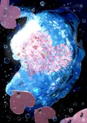  absurdres air_bubble black_sclera bubble colored_sclera commentary_request fish heart highres kinoko_zip luvdisc no_humans pokemon pokemon_(creature) pokemon_rse swimming underwater white_eyes 