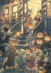  4girls 6+boys aunt_and_niece bird character_request daisy_duck dewey_duck disney donald_duck duck halloween hat highres huey_duck jose_carioca louie_duck male_focus mickey_mouse_&amp;_friends multiple_boys multiple_girls open_mouth panchito_pistoles red_hair saludos_amigos scrooge_mcduck shikata_ni shirt short_hair smile sombrero the_three_caballeros uncle_and_nephew 