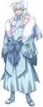  1boy ahoge altaria blue_footwear blue_hair blue_hakama bow full_body hair_between_eyes hair_bow hair_tubes hakama japanese_clothes katagiri_hachigou legs_apart light_blue_hair long_hair male_focus mega_altaria mega_pokemon mega_stone open_mouth personification pokemon ponytail simple_background solo standing turtleneck white_background white_bow 