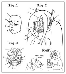  1girl 4boys android furry highres humanoid_robot instruction_manual jcm2 loli mecha mecha_musume monochrome multiple_boys original pomf_(jcm2) raccoon_boy robot simple_background toon_(style) twintails 