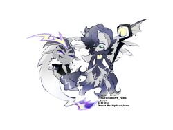  >_o 1boy 1other 2023 ;d abyss_monarch_cookie asymmetrical_hair bags_under_eyes bare_arms bodysuit boots bright_pupils closed_mouth colored_eyelashes commentary cookie_run cookie_run:_ovenbreak curtained_hair dated electric_eel_cookie eyeshadow fangs flipped_hair full_body gloved_sleeves green_eyes hands_in_pockets highres holding holding_staff jacket knee_boots kuroneko96_ruka long_hair makeup one_eye_closed open_clothes open_jacket open_mouth partially_colored protected_link puffy_pants short-sleeved_jacket short_hair short_sleeves sidecut simple_background skin_fangs slit_pupils smile staff standing standing_on_one_leg thick_eyebrows twitter_username undercut untranslatable_commentary very_long_hair violet_eyes watermark white_background 