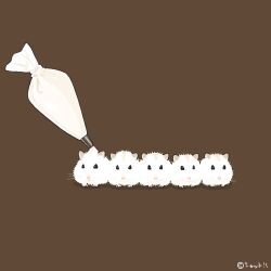  animal brown_background commentary_request hamster looking_at_viewer no_humans original pastry_bag signature simple_background upiupisyo 