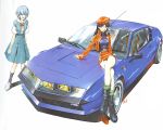  ayanami_rei car katsuragi_misato neon_genesis_evangelion sadamoto_yoshiyuki 