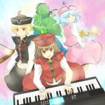  bronne hat instrument keyboard_(instrument) layla_prismriver lunasa_prismriver lyrica_prismriver merlin_prismriver touhou trumpet violin 