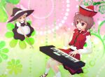 broom broom_riding hat instrument keyboard keyboard_(instrument) kirisame_marisa lyrica_prismriver multiple_girls tamagawa touhou 