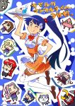  antispiral apron bow cake cat darry_adai drink dual_persona food gainaxtop gurren-lagann hair_ornament hairclip kinon kiyal kiyalunga kiyoh official_art pastry ponytail tengen_toppa_gurren_lagann tengen_toppa_gurren_lagann:_parallel_works thigh-highs thighhighs tongue waitress white_thighhighs wink yamaguchi_satoshi yoko_littner yomako 