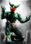  claws glowing glowing_eyes highres kamen_rider kamen_rider_agito_(series) kamen_rider_gills matchin monster solo 