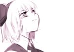  frown hair_bow konpaku_youmu looking_up monochrome solo tears tima touhou 