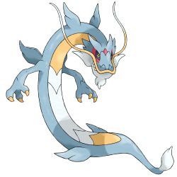  black_sclera claws colored_sclera dragon eastern_dragon fakemon greg_andrade highres looking_at_viewer no_humans orange_eyes original pokemon pokemon_(creature) simple_background solo sugimori_ken_(style) white_background 