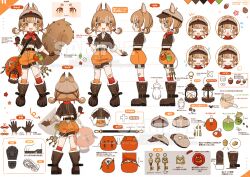  >_< 1girl :3 :d ^_^ acorn animal_ears arrow_(symbol) asymmetrical_legwear bandaid bandaid_on_leg black_jacket blush boots brown_boots brown_hair chizu_(421ooouy) clenched_hand closed_eyes closed_mouth collared_shirt commentary_request flying_sweatdrops full_body hand_up jacket kneehighs lantern long_sleeves looking_at_viewer mismatched_legwear multicolored_hair multiple_expressions multiple_views notice_lines o_o open_mouth orange_eyes orange_shorts orange_socks original red_socks reference_sheet sample_watermark shirt short_hair shorts smile socks squirrel_ears squirrel_girl squirrel_tail standing streaked_hair tail translation_request watermark white_background white_shirt white_streaks 