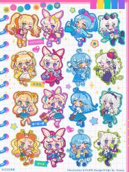  4girls :d :o ;d ;o ahoge animal_ear_fluff animal_ear_piercing animal_ears apron arm_up artist_name asymmetrical_legwear bag bear_hat black_boots black_nails blonde_hair blue_eyes blue_gloves blue_hair blue_hairband blue_hakama blue_jacket blue_kimono blue_outline blue_sailor_collar blue_sandals blue_shoes blue_skirt blue_streaks blunt_bangs blunt_ends blush_stickers boots bow bow_hairband bowtie braid braided_hair_rings closed_mouth commentary_request copyright_notice double-parted_bangs double_bun eyewear_on_head full_body gloves green_boots green_eyes green_outline green_socks hair_between_eyes hair_bow hair_bun hair_ornament hair_rings hairband hairclip hakama hakama_skirt hand_up handbag hat heart heart_ahoge holding holding_bag hololive index_finger_raised itousa jacket japanese_clothes kimono knee_boots kneehighs lace-up_boots leaning_forward long_hair long_sleeves looking_at_viewer mismatched_legwear momosuzu_nene multicolored_hair multiple_girls multiple_views nail_polish nepolabo official_art okobo omaru_polka one_eye_closed open_clothes open_jacket open_mouth orange_bow orange_bowtie orange_hairband orange_hakama orange_hat orange_outline orange_sandals outline overall_shorts overalls pants parallel_hairclips parted_bangs pink_bow pink_outline pink_skirt pink_streaks plaid_clothes plaid_skirt platform_sandals platform_shoes pleated_skirt purple_hairband red_bow red_bowtie red_hairband red_hakama red_shoes sailor_collar sandals school_bag school_uniform serafuku shirt shishiro_botan shoes short_hair skirt smile sneakers socks sparkle standing standing_on_one_leg star_(symbol) streaked_hair sunglasses tabi tail teeth twintails upper_teeth_only v violet_eyes virtual_youtuber white_apron white_background white_hair white_shirt white_shoes white_socks wide_sleeves x_hair_ornament yellow_eyes yellow_hairband yellow_kimono yellow_nails yellow_pants yukihana_lamy 