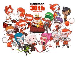  5boys 6+girls :d ^_^ absurdres alcohol aliana_(pokemon) anger_vein anniversary antenna_hair apron arched_bangs arm_up ascot bald balloon beard black_bodysuit black_bow black_bowtie black_dress black_gloves black_hair black_hat black_jacket black_necktie black_pants black_pantyhose black_shirt black_shoes blue-tinted_eyewear blue_eyes blue_gloves blue_hair blue_necktie blue_shoes blush bodysuit boots bouquet bow bowtie box brown_hair brown_jacket bryony_(pokemon) cake candle celosia_(pokemon) cheese chibi cleavage_cutout clenched_teeth closed_eyes closed_mouth clothed_pokemon clothing_cutout coat collared_dress collared_shirt commentary confetti crop_top cup dark-skinned_female dark_skin diamond_cutout dress drinking_glass drooling earpiece earrings emma_(pokemon) english_commentary eyelashes facial_hair feeding fingerless_gloves fire flower food fork fruit fur-trimmed_jacket fur_trim gift gift_box glasses gloves goggles green-tinted_eyewear green_hair green_necktie grey_pants grey_shirt grin griselle_(pokemon) grisham_(pokemon) hair_rings hand_on_own_hip hands_up hat head-mounted_display head_bow high_ponytail highres holding holding_bouquet holding_cup holding_fork holding_matchstick holding_party_popper holding_scissors holding_spoon holding_tray jacket jewelry lab_coat ladder lapels laughing long_hair long_sleeves looking_at_another lysandre_(pokemon) mable_(pokemon) malva_(pokemon) matches midriff mouth_drool multicolored_hair multicolored_shoes multiple_boys multiple_girls nail_polish navel necktie nervous_sweating one_eye_closed one_side_up open_clothes open_coat open_jacket open_mouth orange_flower pants pantyhose parted_lips party party_hat party_popper pencil_skirt pikachu pink_eyes pink_hair plate pleated_dress pointing pointing_at_another pokemon pokemon_(creature) pokemon_legends:_z-a pokemon_xy ponytail print_apron print_dress purple_hair purple_necktie raised_eyebrows red-tinted_eyewear red_apron red_ascot red_boots red_dress red_eyes red_gloves red_hair red_jacket red_nails red_necktie red_pants red_pantyhose red_ribbon red_shirt red_shorts red_suit red_wine ribbon ribbon_around_head ring rotom rotom_phone safety_glasses scissors serving_cart shirt shoes short_dress short_hair short_shorts shorts shoulder_pads sidelocks simple_background single_glove skirt sleeveless sleeveless_shirt smile split_ponytail spoon standing stomach strawberry streaked_hair streamers suit sunglasses sweat swept_bangs table team_flare team_flare_admin team_flare_grunt team_flare_uniform teeth thigh-highs tinted_eyewear tray two-tone_pants two-tone_shoes two_side_up upper_teeth_only v v-bangs waist_apron wavy_mouth white-framed_eyewear white_background white_coat white_hair white_jacket white_pants white_pantyhose white_shirt white_shoes white_skirt white_suit wide-eyed wine wine_glass wing_collar xerosic_(pokemon) yellow_flower yellow_thighhighs youlil_01 zygarde zygarde_(10) 