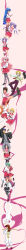  2boys 6+girls absurdres ahoge bad_id black_pantyhose black_shoes black_socks black_thighhighs blue_eyes blue_hair bokken bousouzoku bow bow_hairband brown_eyes brown_hair brown_shoes closed_eyes closed_mouth coat delinquent everyone fang glasses gotou_yuuko gottouza green_eyes green_hair hair_bow hairband handheld_game_console highres hiiragi_kagami hiiragi_tsukasa holding holding_handheld_game_console holding_sword holding_weapon iwasaki_minami izumi_konata izumi_soujirou japanese_clothes kishi_nisen kneehighs kobayakawa_yutaka kogami_akira kuroi_nanako kusakabe_misao loafers long_hair long_sleeves looking_at_another looking_at_viewer looking_back low_ponytail lucky_star mary_janes mask medium_hair minegishi_ayano mouth_mask multiple_boys multiple_girls neckerchief necktie one_eye_closed open_mouth orange_hair pantyhose patricia_martin pink_hair pink_neckerchief pink_sailor_collar pink_skirt pleated_skirt ponytail purple_hair ryouou_school_uniform sailor_collar school_uniform serafuku shiraishi_minoru shirt shoes short_hair short_twintails skirt sleeves_past_fingers sleeves_past_wrists smile socks standing sword takara_miyuki tall_image tamura_hiyori thigh-highs twintails violet_eyes weapon white_shirt wooden_sword 