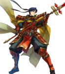  1boy armor attack black_gloves black_hair cape fingerless_gloves fire_emblem fire_emblem:_radiant_dawn fire_emblem_heroes gloves headband highres holding holding_polearm holding_weapon japanese_armor japanese_clothes non-web_source official_alternate_costume official_art pelvic_curtain polearm short_hair shoulder_armor solo v-shaped_eyebrows weapon yellow_cape zelgius_(fire_emblem) zelgius_(ninja)_(fire_emblem) 