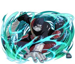  1boy akatsuki_uniform black_coat black_hair clenched_teeth coat colored_skin forehead_protector gills grey_pants grey_skin holding holding_sword holding_weapon hoshigaki_kisame huge_weapon jewelry kirigakure_symbol looking_at_viewer male_focus naruto_(series) naruto_shippuuden:_ultimate_ninja_blazing official_art open-toe_boots pants print_coat ring samehada_(naruto) sharp_teeth short_hair solo spiky_hair sword teeth weapon 