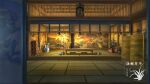  architecture artist_logo candle candlestand east_asian_architecture highres indoors katana no_humans original scenery scroll shelf shouji sliding_doors sword table vase weapon xingzhi_lv 