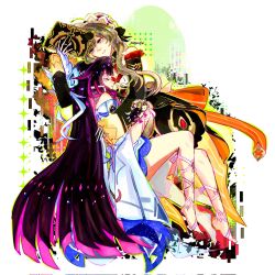  2girls arm_ribbon bare_shoulders black_collar black_hair black_sleeves blue_eyes bonnet book bow breasts brown_hair character_doll closed_eyes closed_mouth collar columbina_(genshin_impact) detached_collar detached_sleeves doll dress english_commentary eye_mask genshin_impact gloves hair_flaps hair_ornament head_on_chest head_wings headdress highres hug leg_bow leg_ribbon long_hair long_sidelocks long_sleeves mask multicolored_hair multiple_girls multiple_wings purple_hair purple_streaks ribbon sandrone_(genshin_impact) see-through_clothes see-through_mask short_hair_with_long_locks sidelocks streaked_hair two-tone_hair very_long_hair white_dress white_headdress white_mask white_wings winding_key wing_hair_ornament wings wrist_bow x-shaped_eyewear yuri zahauku 