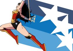  1girl anakoly1 black_hair bracer dc_comics gold_bracer gold_tiara highres holding_lasso lasso lasso_of_truth long_hair solo superhero_costume tiara wonder_woman wonder_woman_(series) 