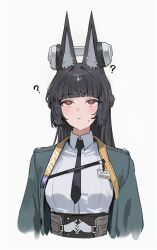 1girl ? animal_ears fox_ears headphones headset hoshimi_miyabi long_hair looking_up zenless_zone_zero