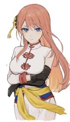  1girl ag_hrmghn aged_up bun_cover china_dress chinese_clothes dress gintama hair_bun kagura_(gintama) long_hair orange_hair sketch solo 