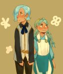  1boy 1girl aged_down ahoge braid brother_and_sister fire_emblem fire_emblem_fates looking_to_the_side low_twin_braids nina_(fire_emblem) parted_bangs shigure_(fire_emblem) siblings sonschmarn twin_braids 