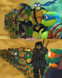 6+boys animal avatar:_the_last_airbender avatar_legends belt_pouch black_coat black_gloves black_pants blank_eyes cat clenched_teeth coat colored_skin copyright_request covering_own_mouth dual_persona eye_mask furry furry_male gloves glowing glowing_eyes goggles goggles_around_neck green_skin grin highres holding holding_animal hood hood_up idw_publishing leonardo leonardo_(tmnt) mask michelangelo michelangelo_(tmnt) multiple_boys ninja ninjaturtlelair open_mouth pants pouch reptile reptile_boy rise_of_the_teenage_mutant_ninja_turtles smile sword teenage_mutant_ninja_turtles teenage_mutant_ninja_turtles:_the_last_ronin teenage_mutant_ninja_turtles_(2003) teenage_mutant_ninja_turtles_(2007) teenage_mutant_ninja_turtles_(2012) teenage_mutant_ninja_turtles_(80s) teenage_mutant_ninja_turtles_(idw) teenage_mutant_ninja_turtles_(mirage_comics) teenage_mutant_ninja_turtles_(mutant_mayhem) teeth turtle turtle_shell upper_teeth_only weapon