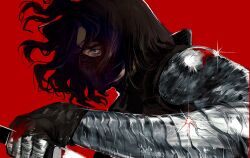  1boy black_bodysuit black_mask bodysuit bucky_barnes captain_america:_the_winter_soldier captain_america_(series) commentary cyborg highres male_focus marvel mask mechanical_arms mouth_mask prosthesis prosthetic_arm single_mechanical_arm solo superhero_costume winter_soldier zhaimen07 